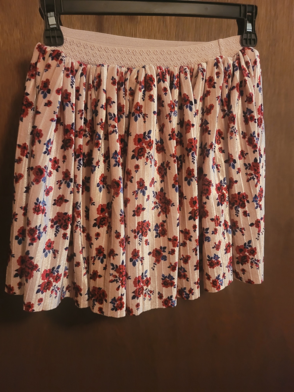 Pippa & Julie Pink Floral Pleated Skater Skirt